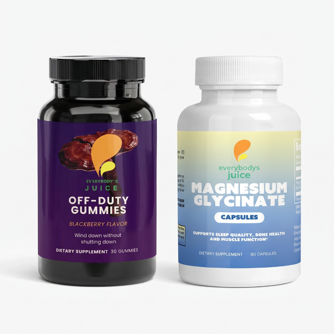 Everybody Can Wait Sleep Bundle: Off-Duty Reishi Gummies + Magnesium Glycinate, No Melatonin