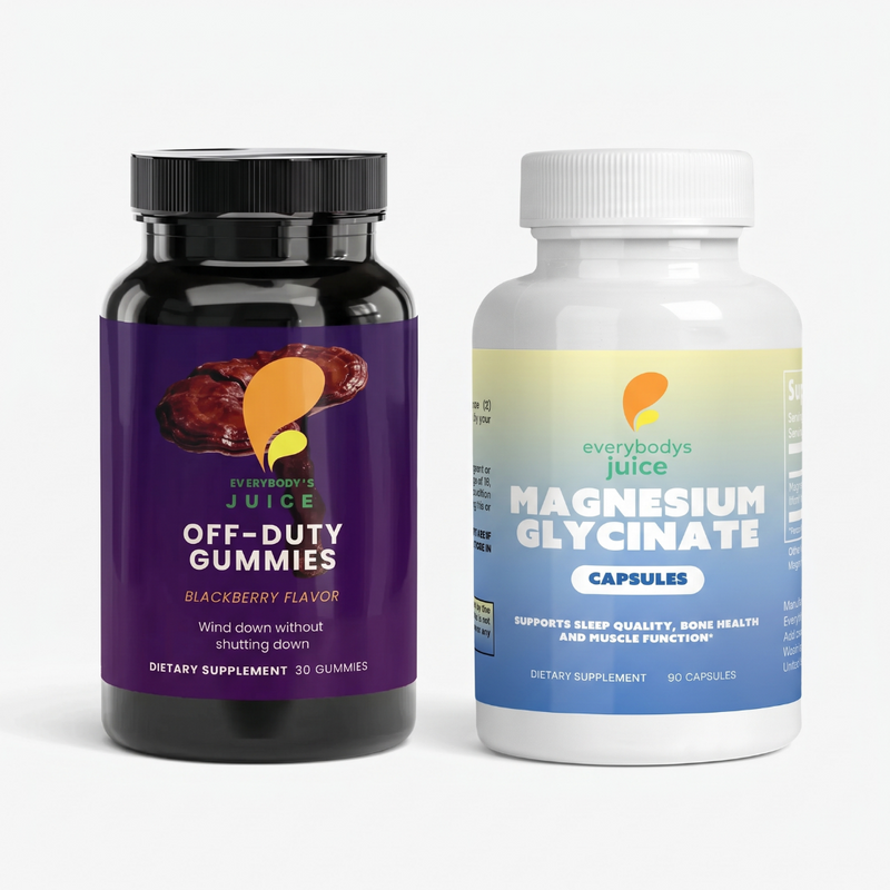 Everybody Can Wait Sleep Bundle: Off-Duty Reishi Gummies + Magnesium Glycinate, No Melatonin